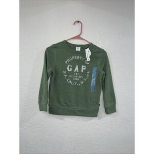 GAP Sweatshirt Green Unisex SMALL 6-7 NWT
